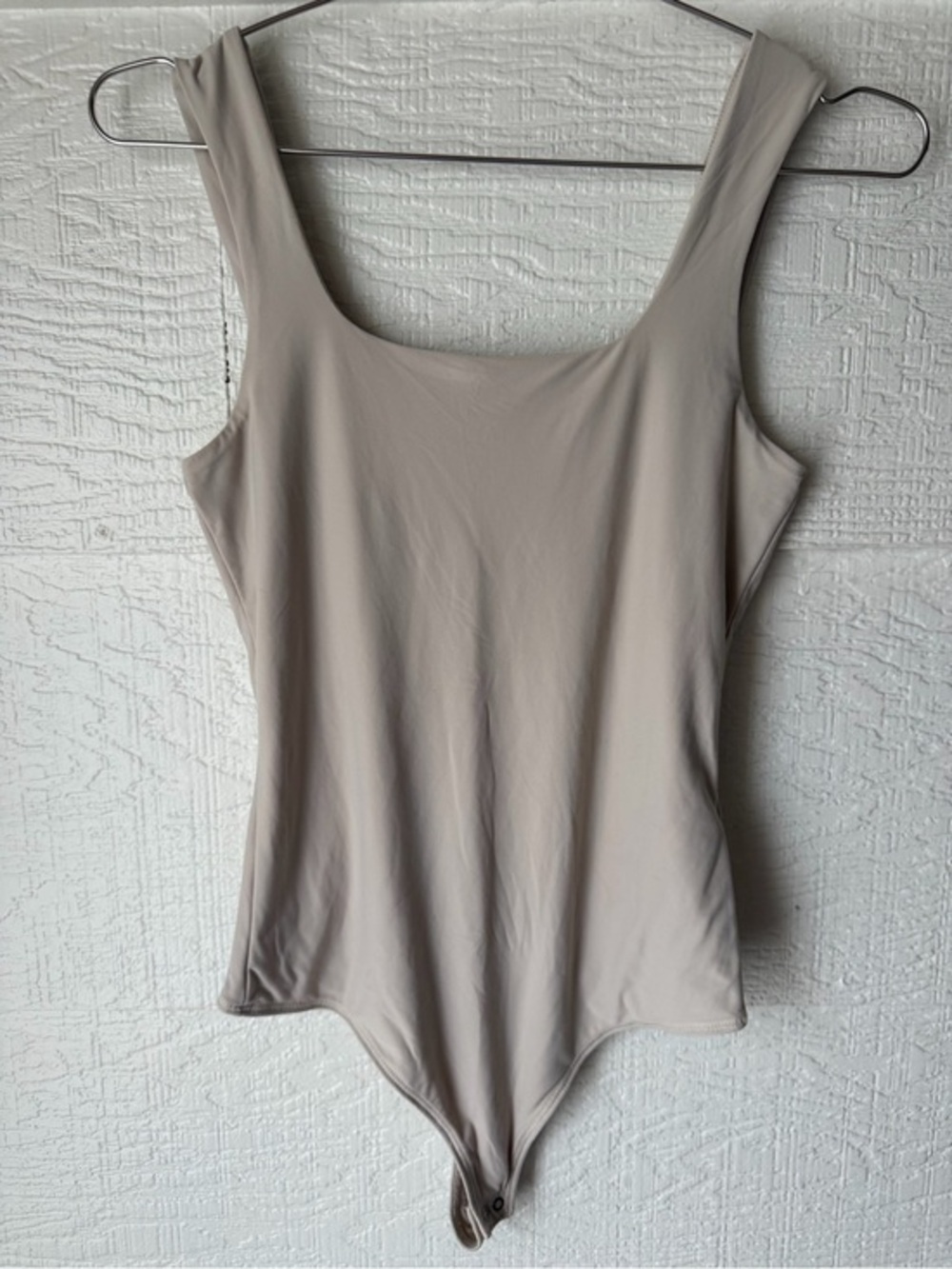 Abercrombie & Fitch Taupe Square Neck Bodysuit Small